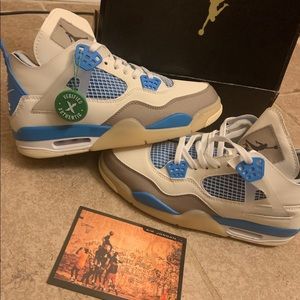 jordan retro 4s off white golf military blue (BRAND NEW)
